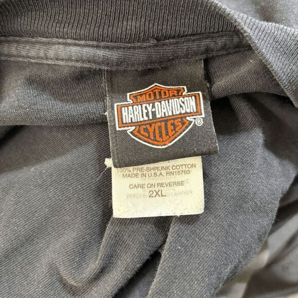 Harley-Davidson Black Hills Rally 2007 Mens 2XL Flame Steer Skull Rushmore Shirt - Picture 5 of 8